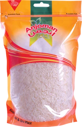 Retail case of Gold Label basmati rice, twelve one kilogram packs