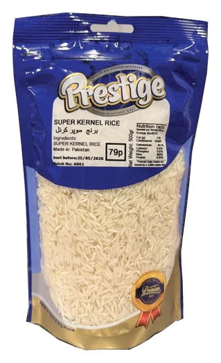 Super kernal basmati rice in a 500 gram retail pack